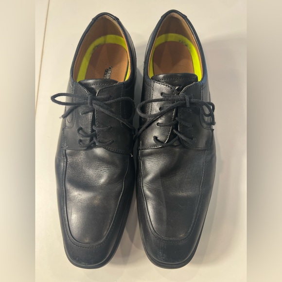 Florsheim Pinnacle Comfort Leather Apron Toe 10M Black Leather Oxfords - Picture 5 of 12